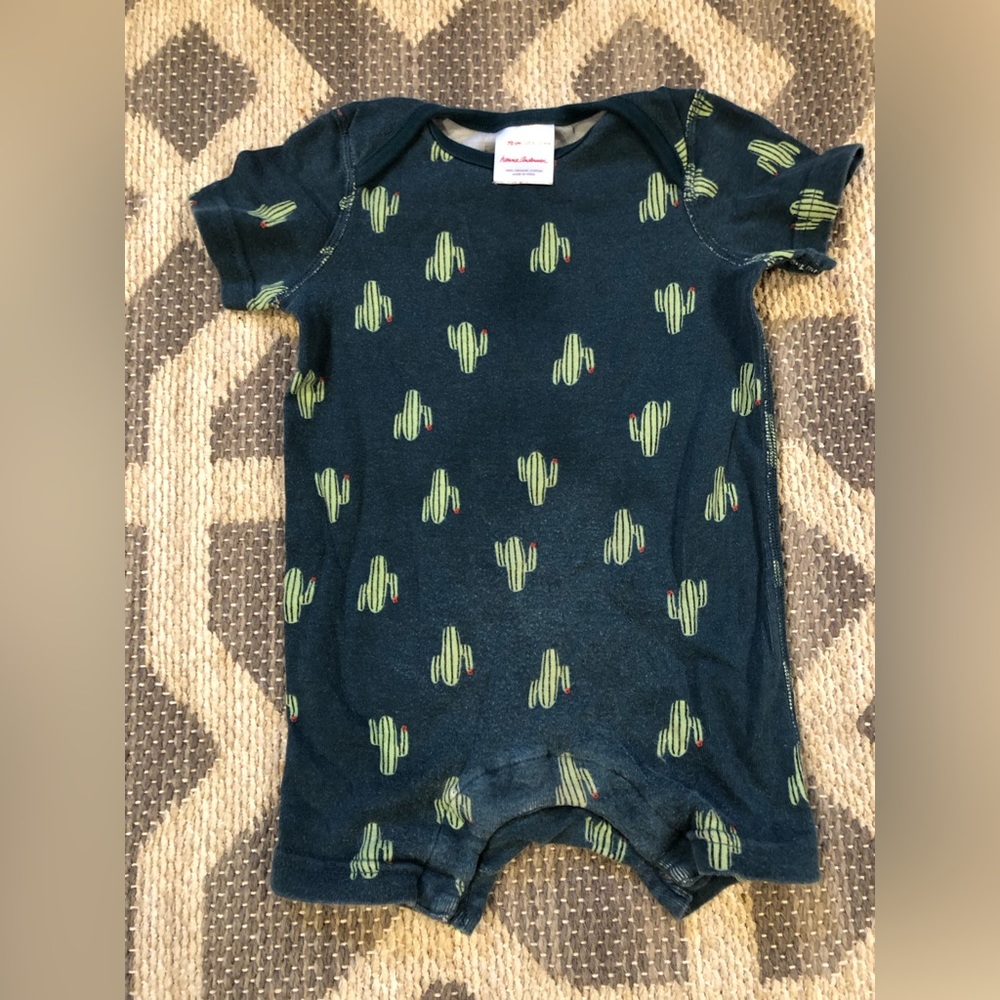 Hanna Andersson cactus shorty romper.